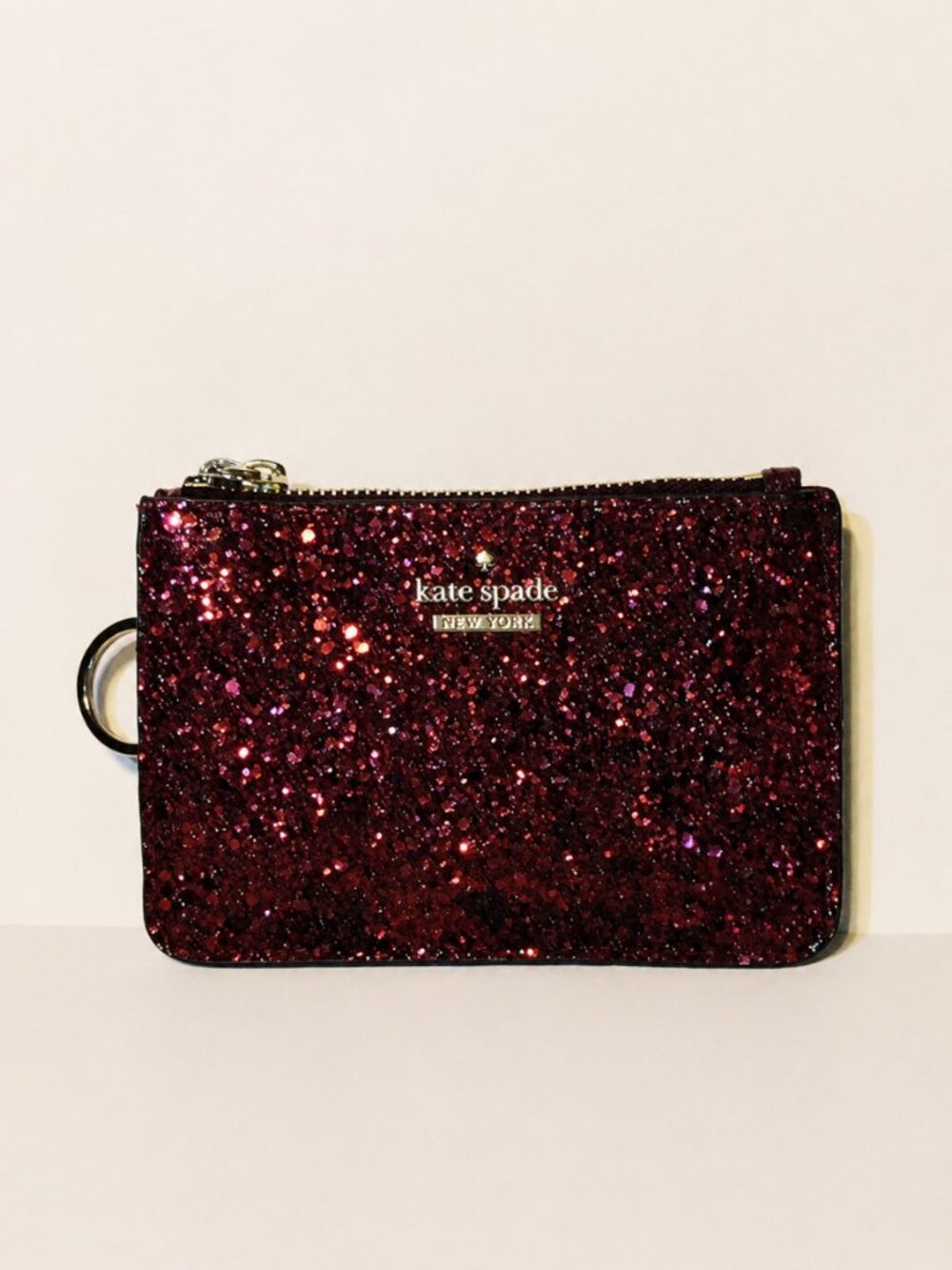 Kate Spade Laurel Way Glitter Mini Reiley Satchel Wallet Set Deep Plum New - Picture 5 of 13